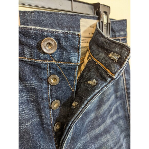 Rag & Bone Men Jean Standard Issue Fit 1 Extra Slim Distressed Button Fly 29x33 - Picture 7 of 12